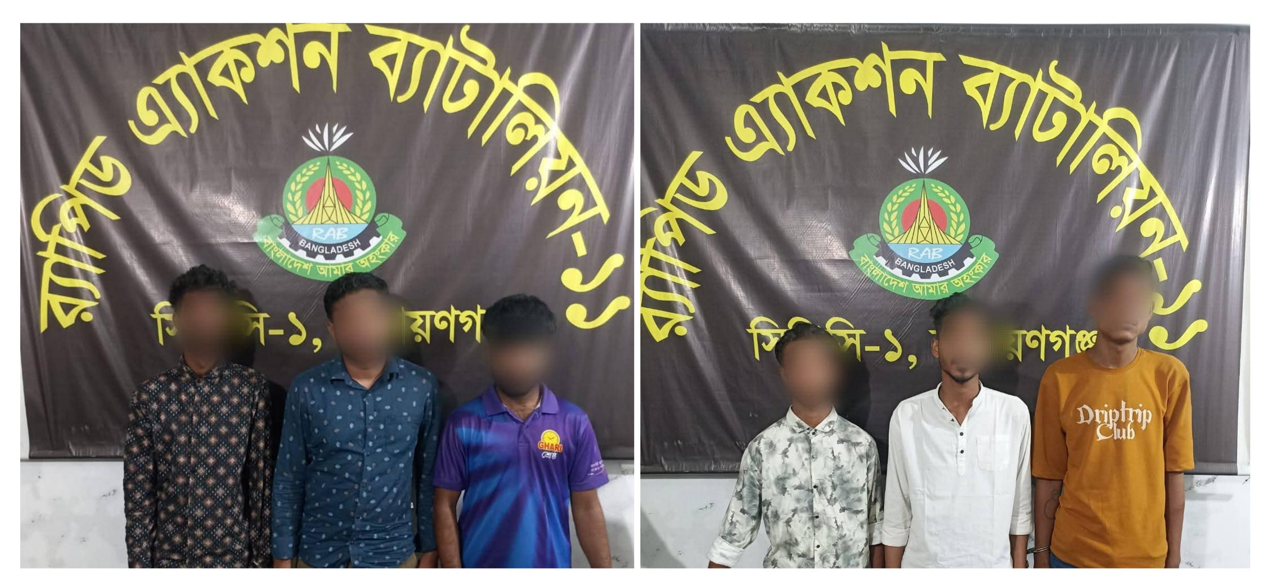র‍্যাব-১১, নারায়ণগঞ্জের পৃথক অভিযানে অনলাইন জুয়ার ২ এজেন্টসহ গ্রেফতার ৬